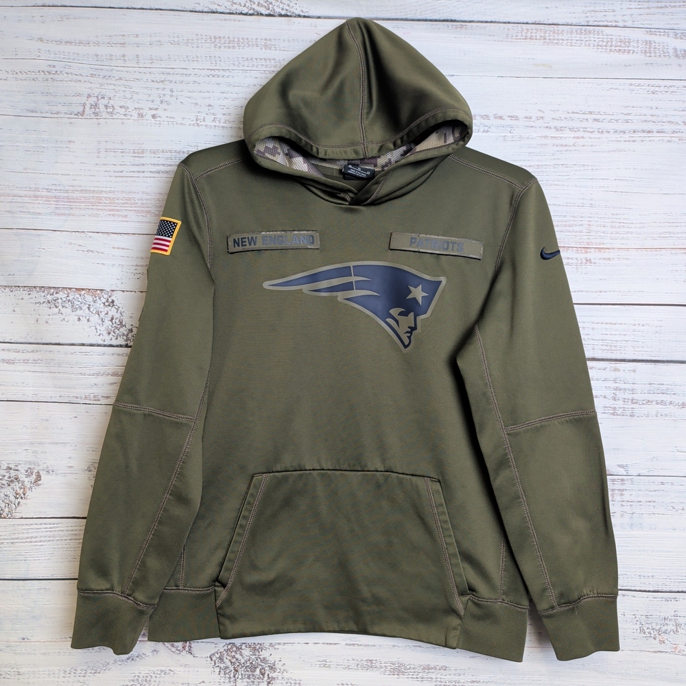 New England Patriots On Field Hoodie Salute to Service NIKE Boys Youth Size XL